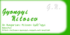 gyongyi milosev business card